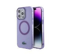 Étui Lacoste pour iPhone 15 Pro Max 6.7 violet étui rigide Transparent MagSafe