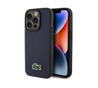 Housse Lacoste iPhone 15 Pro Max, Navy - Iconic Petit Piqué Woven Logo MagSafe