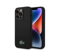 Housse Lacoste Liquid Silicone Croc Logo MagSafe Noir - iPhone 15 Pro Max