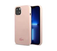 Housse Lacoste Liquid Silicone Glossy Logo Rose - iPhone 13