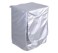 Housse Lave - Linge Argentée, 62x59x81cm, Polyester Imperméable et Anti - UV - Protection Durable, Design Pratique avec Fermeture Hook & Loop, Adaptée à Lave - Linge Frontaux