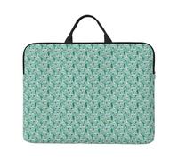 Housse légère et imperméable pour ordinateur portable Motif lama alpaga Vert