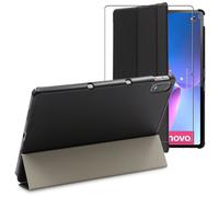 ebestStar - Coque pour Lenovo Tab P12 Pro, Etui Slim Cover, Housse PU Cuir Rabat Magnétique, Noir + Verre Trempé