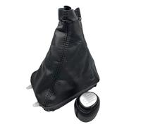 Housse Levier Vitesse Voiture pour Saab 93 9-3 SS 2003-2012 5 6 Vitesses Pommeau De Levier De Vitesses De Voiture Soufflet en Cuir Housse De Protection Levier De Vitesse(6 Speed Silver Combo)