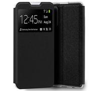 Housse Livre Support Avec Fenêtre Pour Realme Narzo 50A Prime Couleur Noire