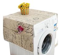 Housse Machine a Laver Housse anti-poussière à motif noir, for Machine laver, imprimé boule de lin, pompon poche, réfrigérateur, fours micro-ondes(S43792,30x90cm)