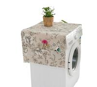 Housse Machine a Laver Housse anti-poussière à motif noir, for Machine laver, imprimé boule de lin, pompon poche, réfrigérateur, fours micro-ondes(S43810,30x90cm)