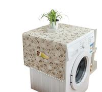 Housse Machine a Laver Housse anti-poussière à motif noir, for Machine laver, imprimé boule de lin, pompon poche, réfrigérateur, fours micro-ondes(S43789,30x90cm)