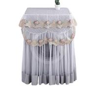 Housse Machine A Laver Housse de machine à laver romantique, décoration florale for la maison, protection, 60 x 85 cm(Gray)