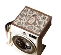 Housse Machine a Laver Housse de protection anti-poussière for Machine à laver, motifs rétro, tampons vidange cuisine, imperméable, for four micro-ondes, tapis antidérapant(Dust cover S1,XL 65x90cm)