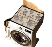 Housse Machine a Laver Housse de protection anti-poussière for Machine à laver, motifs rétro, tampons vidange cuisine, imperméable, for four micro-ondes, tapis antidérapant(Dust cover S6,XL 65x90cm)
