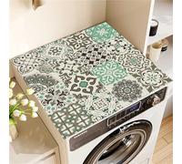 housse machine a laver, tapis protection dessus de lave linge top, souple découpable, imperméable, décor, Housse universelle Machine a Laver pour Machine à Laver Ou Sèche-Linge (Green,50x50cm)