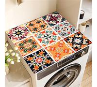 housse machine a laver, tapis protection dessus de lave linge top, souple découpable, imperméable, décor, Housse universelle Machine a Laver pour Machine à Laver Ou Sèche-Linge (Orange,30x40cm)
