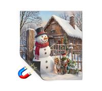 Housse magnétique de Noël pour lave-vaisselle - 66 x 58,4 cm - Autocollant décoratif festif pour cuisine - Panneau magnétique réutilisable et imperméable pour décoration de maison, fête (#3)