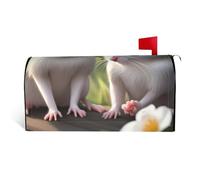 Housse magnétique pour boîte aux lettres 64,5 x 53,3 cm, décoration extérieure de boîte aux lettres, impression unique de souris amoureuse, imperméable et durable