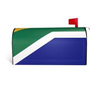 Housse magnétique pour boîte aux lettres 64,5 x 53,3 cm, décoration extérieure de boîte aux lettres, motif drapeau sud-africain unique, imperméable et durable