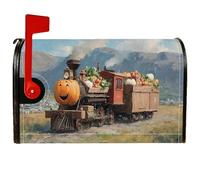 Housse magnétique pour boîte aux lettres citrouille, fruits d'automne fantaisie, orange pour décoration de jardin, terrasse, 45,7 x 53,3 cm