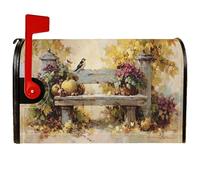 Housse magnétique pour boîte aux lettres citrouilles - Pour décoration de porche - 53,3 x 64,9 cm - Orange automne