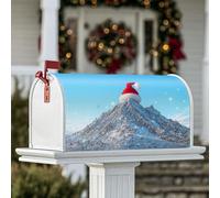 Housse magnétique pour boîte aux lettres de montagne, chapeau de Père Noël, Noël, Noël, décoration de pelouse, 53,3 x 64,9 cm