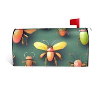 Housse magnétique pour boîte aux lettres, décoration extérieure de boîte aux lettres, 64,5 x 53,3 cm, imprimé unique insecte, imperméable et durable