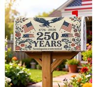 Housse magnétique pour boîte aux lettres Eagle - Drapeau vintage patriotique - Rose - Pour l'extérieur - Décoration de porte d'entrée - 45,7 x 53,3 cm