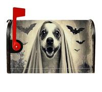 Housse magnétique pour boîte aux lettres en forme de chien, chauve-souris, fantôme, Halloween, pour décoration de pelouse, 53,3 x 64,9 cm