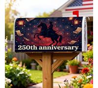 Housse magnétique pour boîte aux lettres motif cheval, lanterne historique pour anniversaire de mariage, décoration de jardin, terrasse, 53,3 x 64,9 cm, bleu foncé