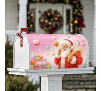 Housse magnétique pour boîte aux lettres motif Père Noël, décoration de Noël pour extérieur, jardin, 45,7 x 53,3 cm