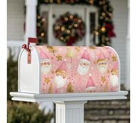 Housse magnétique pour boîte aux lettres motif Père Noël, sapin de Noël, étoile de Noël, pêche, décoration extérieure, jardin, cour, 45,7 x 53,3 cm