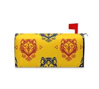 Housse magnétique pour boîte aux lettres patriotique à motif chinois loup jaune 45,7 x 52,6 cm