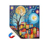 Housse magnétique pour lave-vaisselle - 66 x 58,4 cm - Autocollant magnétique imperméable pour jardin, forêt, ville, phare, cabine, appareil de cuisine, panneau décoratif pour usage domestique (#1)