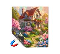 Housse magnétique pour lave-vaisselle - 66 x 58,4 cm - Autocollant magnétique imperméable pour jardin, forêt, ville, phare, cabine, appareil de cuisine, panneau décoratif pour usage domestique (#4)