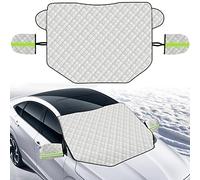 Housse magnétique pour pare-brise de voiture - Étanche - Protection contre le givre et la poussière UV - Avec deux coques de rétroviseur (145 x 118 cm)