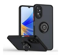 Housse Mate Avec Bord Noir Et Anneau Rotatif 360 Pour Oppo A98 5G