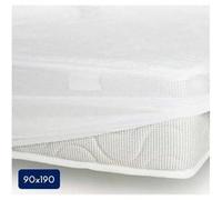 Housse matelas 90 x 190 cm LOVELY HOME coton 170 g/m² blanc Blanc G