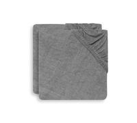 Jollein Housse de matelas à langer en tissu éponge, 2 pièces, 50 x 70 cm, Gris Storm