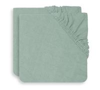 Jollein Housse de matelas à langer en tissu éponge 50 x 70 cm Vert cendré – Lot de 2