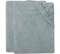 Jollein Housse matelas à langer Éponge – Lot de 2 – 50 x 70 cm – Vert mer – Certifié Oeko-Tex