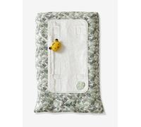 Housse matelas à langer personnalisable écru / vert feuille TU