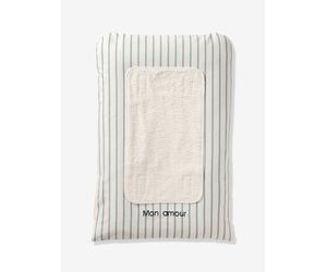 Housse matelas à langer personnalisable vert sauge TU