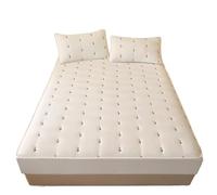 Housse Matelas Imperméable Housse de Matelas Super épaisse, matelassée et brodée, Couvre-lit Simple, King, en Coton(Tulip-2-03,200x220x30cm 1pc)