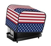 Housse matelassée à 4 tranches pour grille-pain à motif drapeau américain, étoiles, rayures et petits appareils électroménagers avec poignée pour décoration de table de maison ou de cuisine