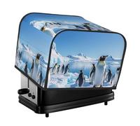 Housse matelassée à 4 tranches pour machine à pain Motif pingouin Antarctica Ice Housse pour petit appareil électroménager avec poignée pour décoration de table de maison ou de cuisine