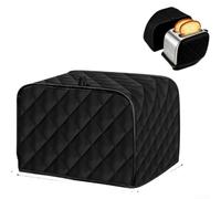 Housse matelassée en polyester pour grille-pain 4 tranches résistante à la | Polyester imperméable, bloque la graisse et l'humidité, convient aux modèles à 2 tranches, noir ou gris, facile à nettoyer