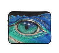 Housse matelassée matelassée imperméable pour ordinateur portable 14-16" Motif crocodile Bleu sarcelle