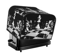 Housse matelassée noire et blanche pour grille-pain à 4 tranches avec poignée pour la maison, la table et la cuisine