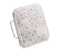 Housse matelassée portable pour femme, organiseurs de livre de prières de voyage avec plusieurs poches et poignée de transport en coton, coffret cadeau pour confirmation, vacances, Couleur à carreaux