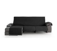 Housse Matelassée pour Canapé d’Angle Relax Milica | Convient pour accoudoir Droit ou Gauche | Ajustement Parfait pour Sièges Inclinables | Lavable | Taille 240 cm | Couleur Noir