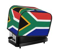 Housse matelassée pour grille-pain à 2 tranches - Protection anti-poussière - Pour petit appareil - Lavable - Pour cuisine - Motif drapeau de l'Afrique du Sud