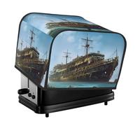 Housse matelassée pour grille-pain à 4 tranches avec poignée, bateau de croisière abandonné en mer, grille-pain, housse anti-poussière pour décoration de table de maison, de cuisine
